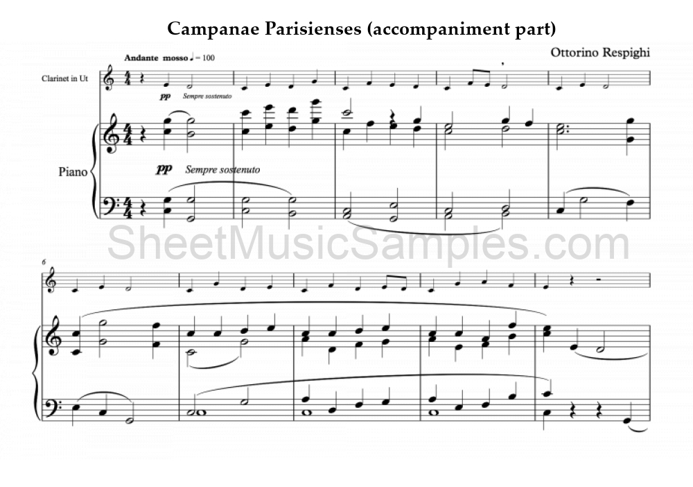 Campanae Parisienses (accompaniment part)