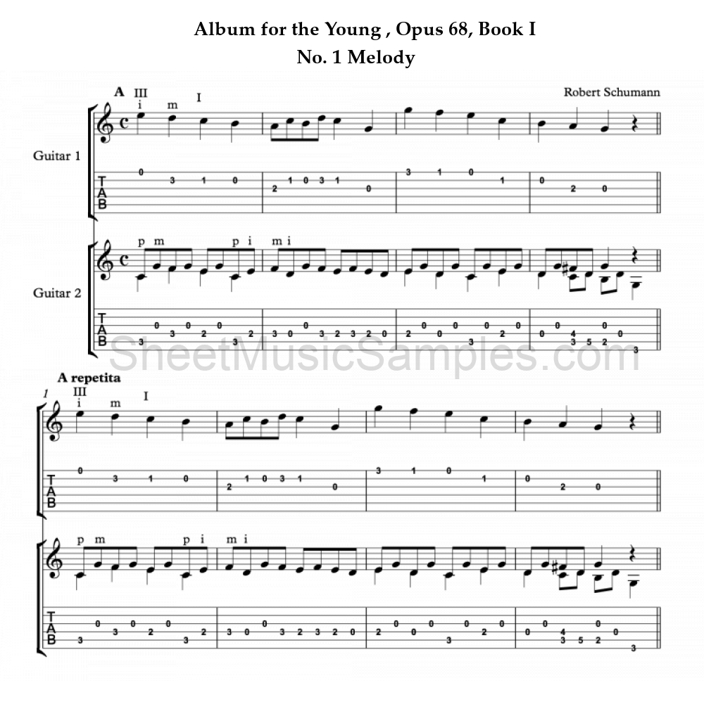 Album for the Young , Opus 68, Book I - No. 1 Melody