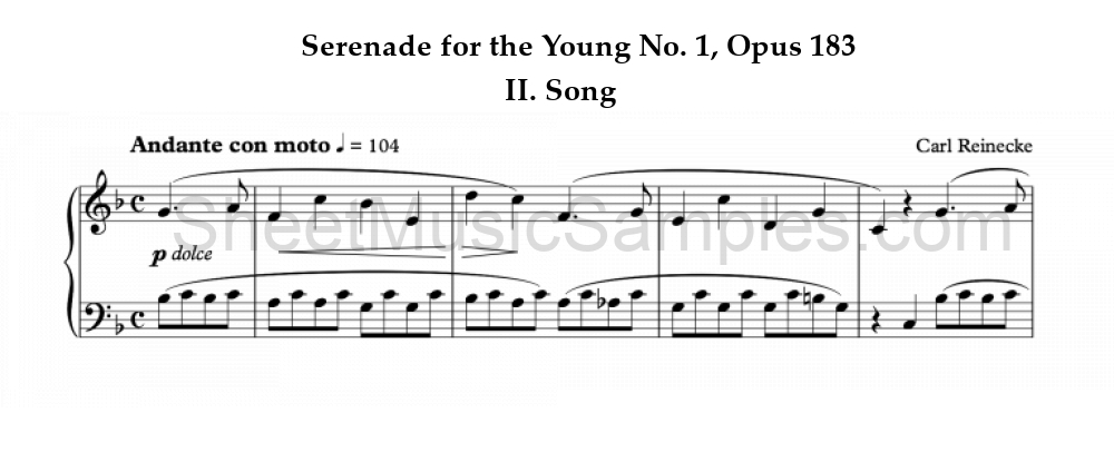 Serenade for the Young No. 1, Opus 183 - II. Song