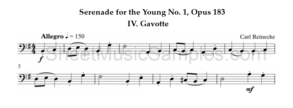 Serenade for the Young No. 1, Opus 183 - IV. Gavotte