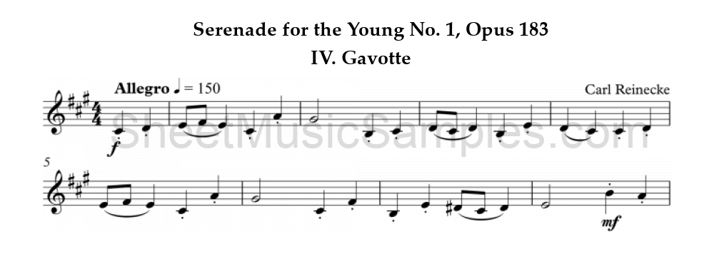 Serenade for the Young No. 1, Opus 183 - IV. Gavotte