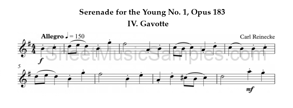 Serenade for the Young No. 1, Opus 183 - IV. Gavotte