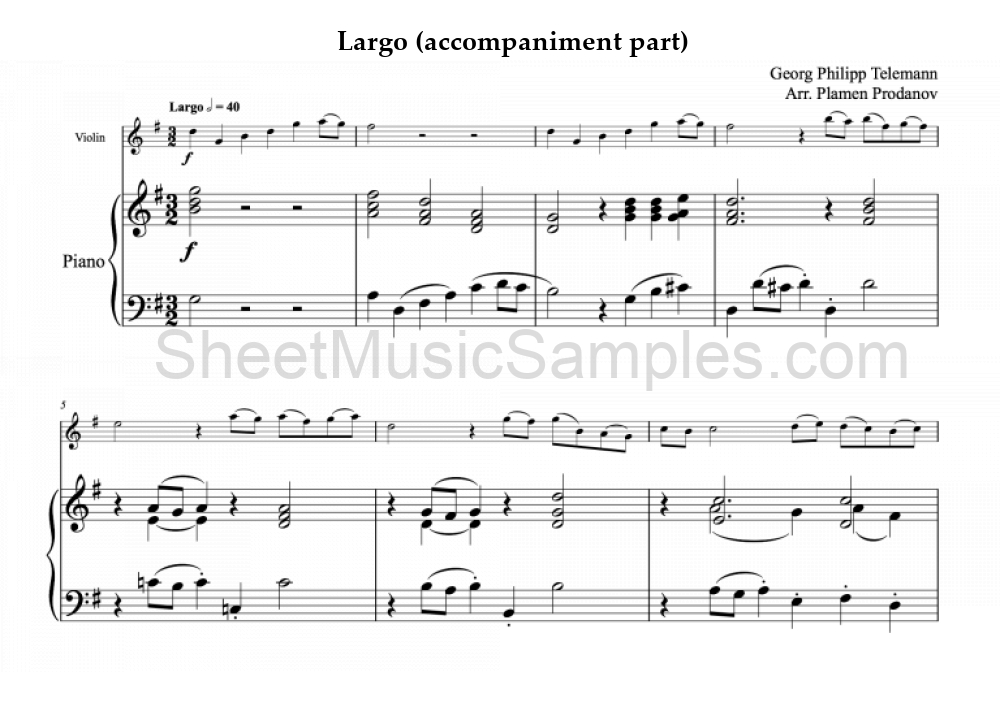 Largo (accompaniment part)