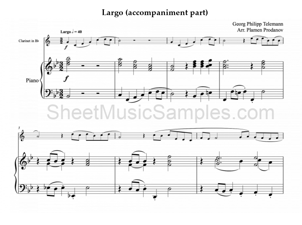 Largo (accompaniment part)