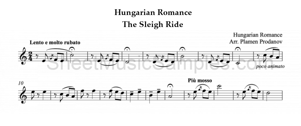 Hungarian Romance - The Sleigh Ride