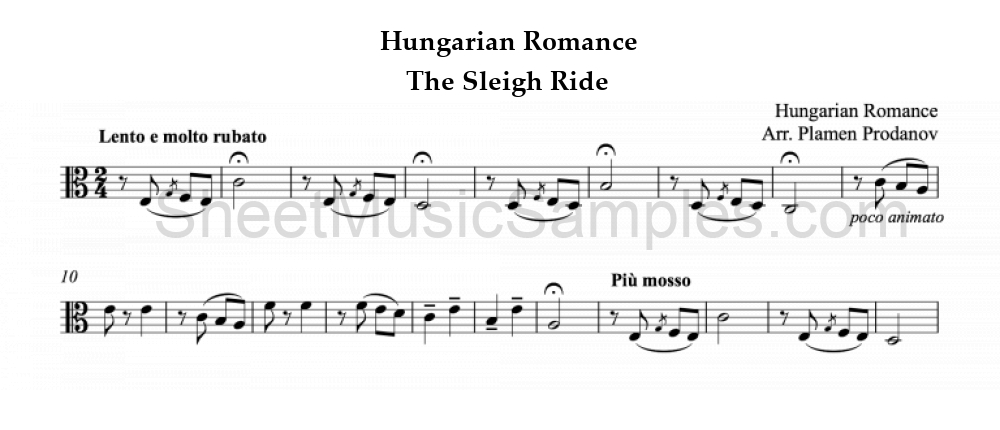 Hungarian Romance - The Sleigh Ride