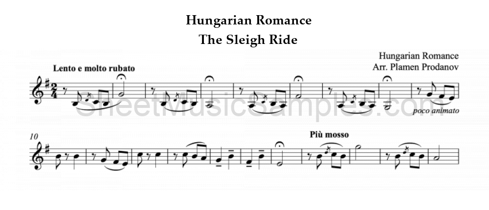 Hungarian Romance - The Sleigh Ride