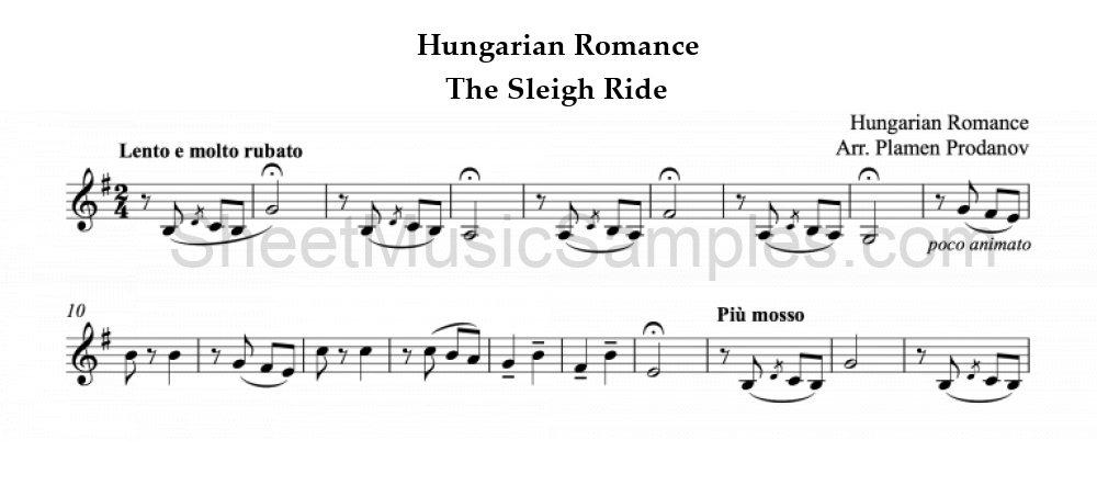 Hungarian Romance - The Sleigh Ride