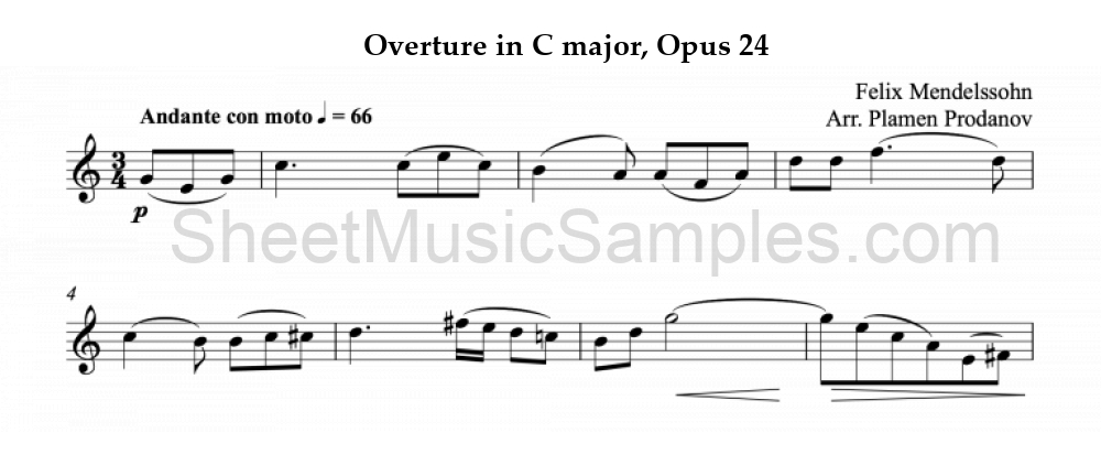 Overture in C major, Opus 24