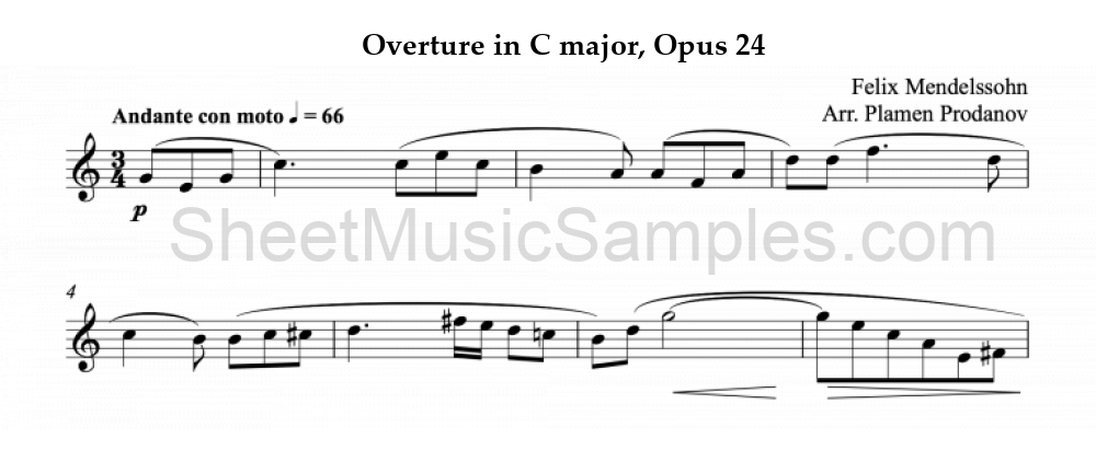 Overture in C major, Opus 24