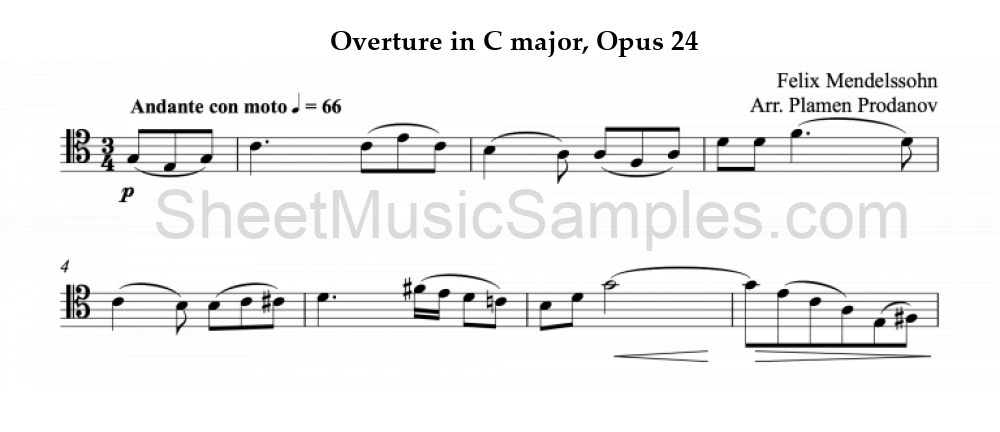 Overture in C major, Opus 24