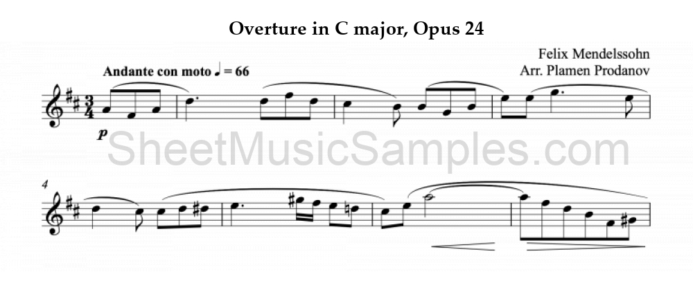 Overture in C major, Opus 24