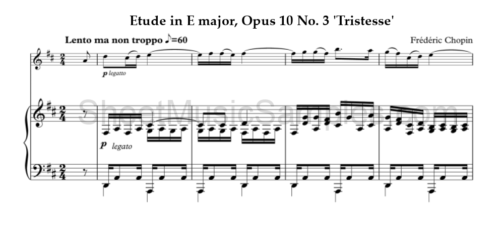 Etude in E major, Opus 10 No. 3 'Tristesse'