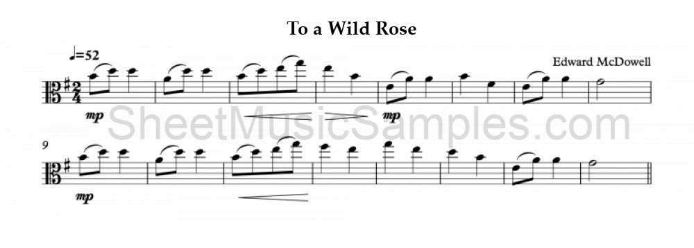 To a Wild Rose