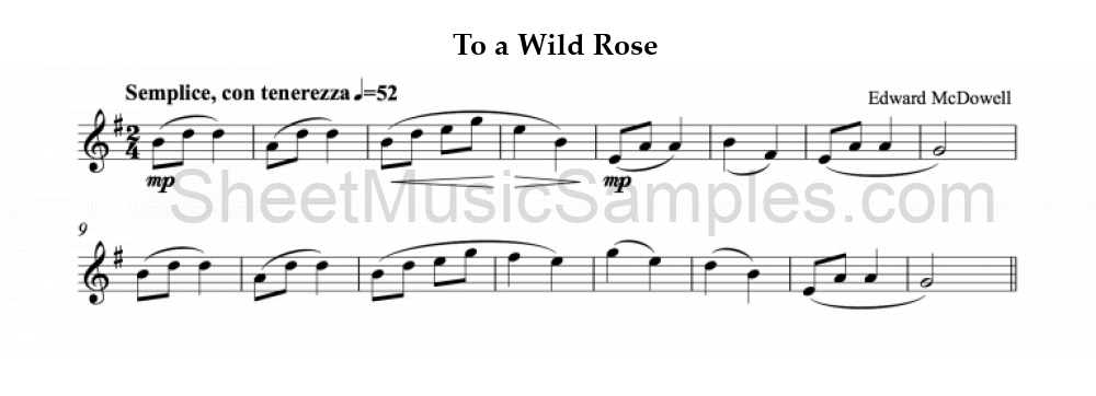 To a Wild Rose