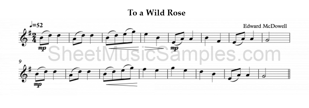 To a Wild Rose