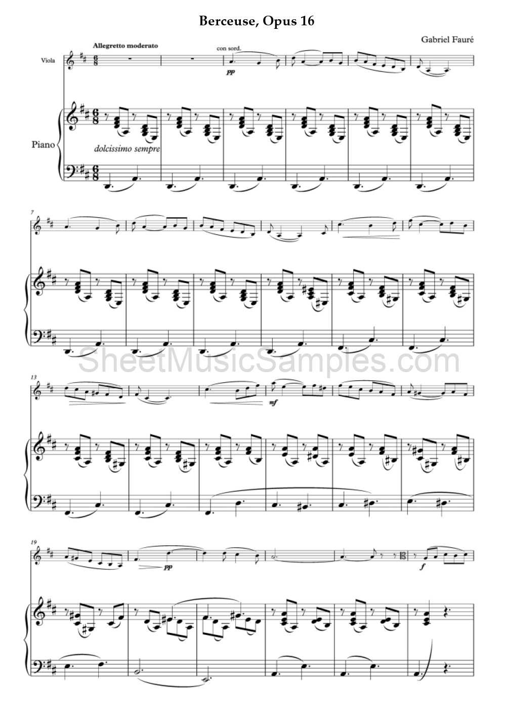 Berceuse, Opus 16