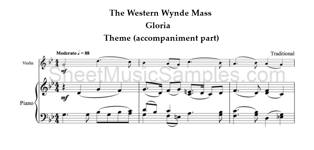 The Western Wynde Mass - Gloria - Theme (accompaniment part)