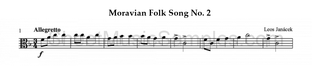 Moravian Folk Song No. 2