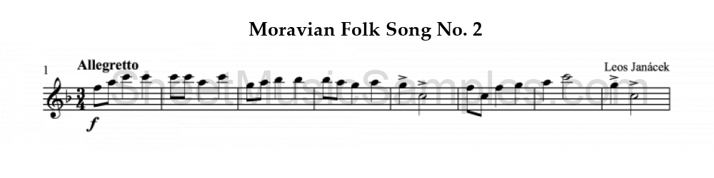 Moravian Folk Song No. 2