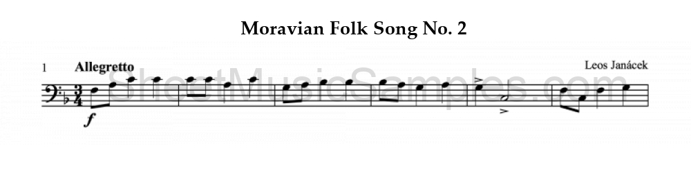 Moravian Folk Song No. 2