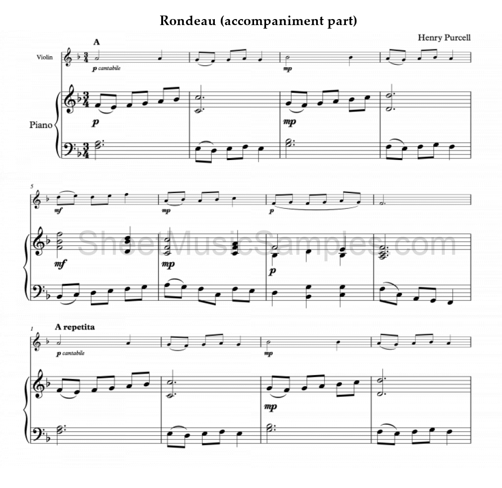 Rondeau (accompaniment part)