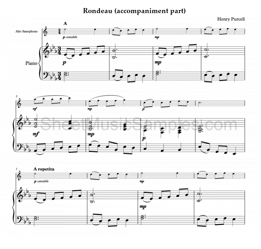 Rondeau (accompaniment part)