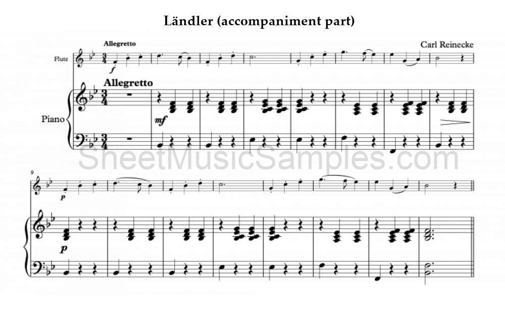 Ländler (accompaniment part)