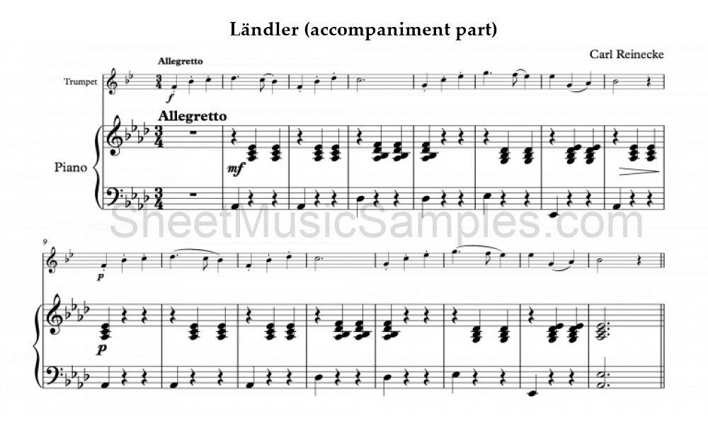 Ländler (accompaniment part)