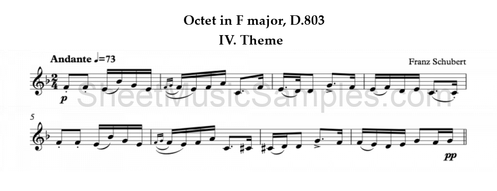 Octet in F major, D.803 - IV. Theme