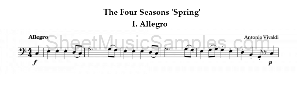 The Four Seasons 'Spring' - I. Allegro