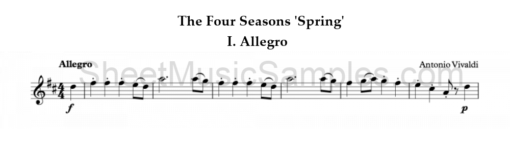 The Four Seasons 'Spring' - I. Allegro