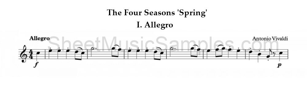 The Four Seasons 'Spring' - I. Allegro