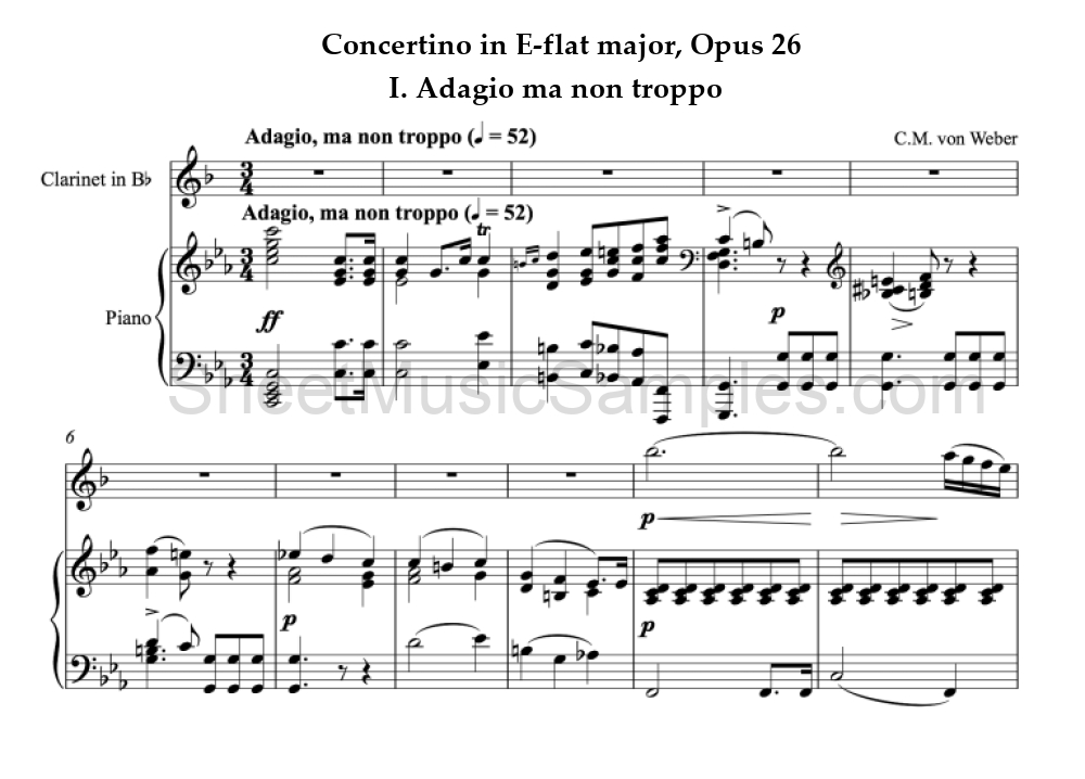 Concertino in E-flat major, Opus 26 - I. Adagio ma non troppo