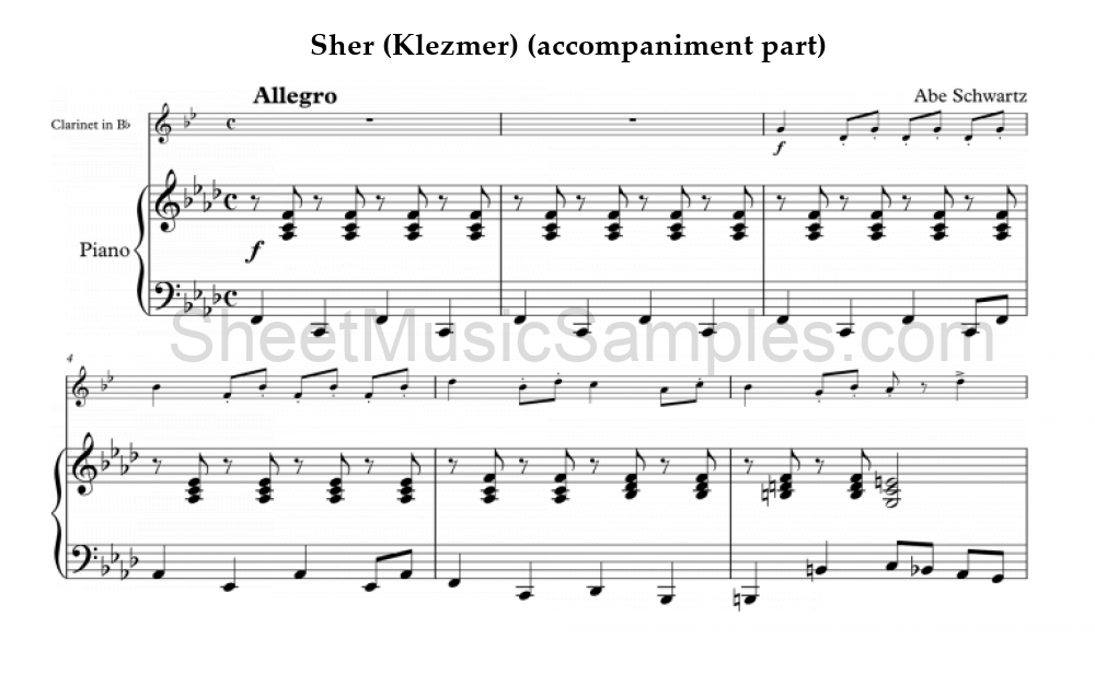 Sher (Klezmer) (accompaniment part)