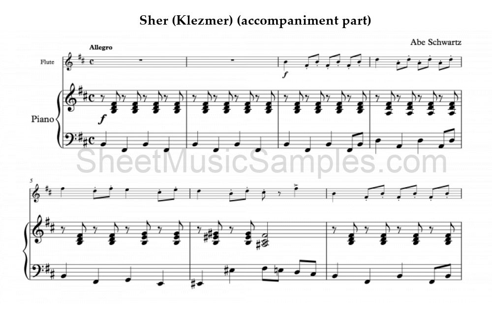 Sher (Klezmer) (accompaniment part)