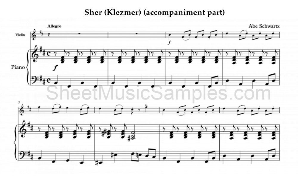 Sher (Klezmer) (accompaniment part)