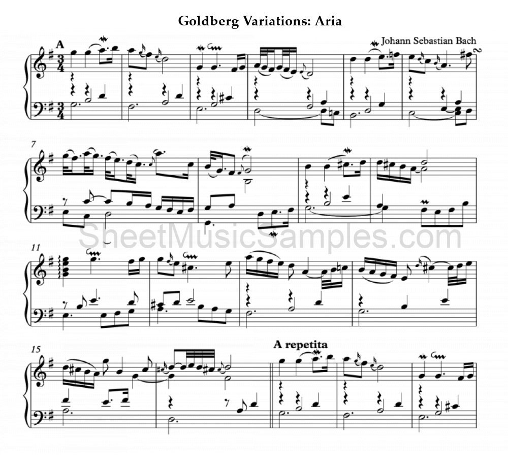 Goldberg Variations: Aria