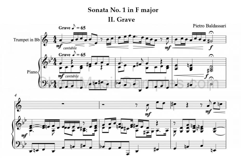 Sonata No. 1 in F major - II. Grave