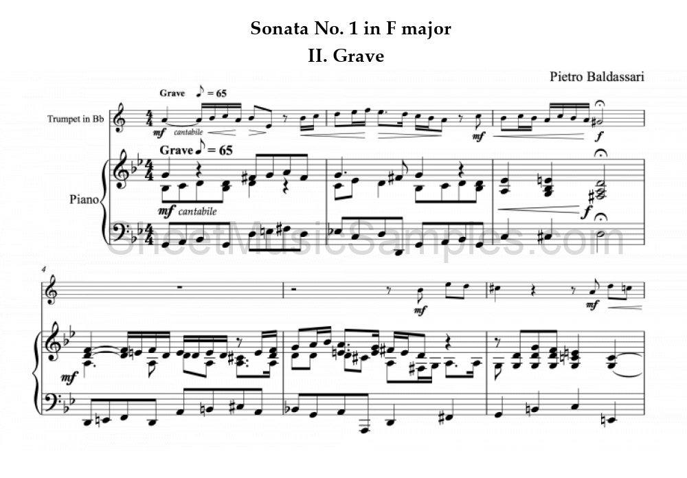 Sonata No. 1 in F major - II. Grave