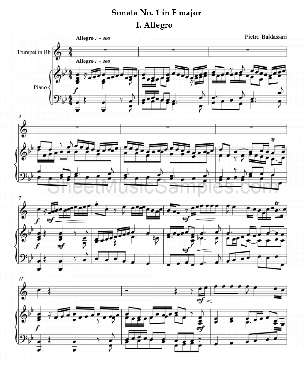 Sonata No. 1 in F major - I. Allegro