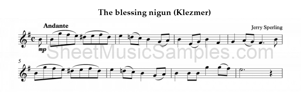 The blessing nigun (Klezmer)