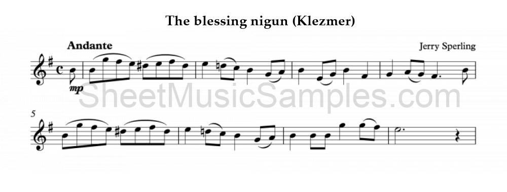 The blessing nigun (Klezmer)