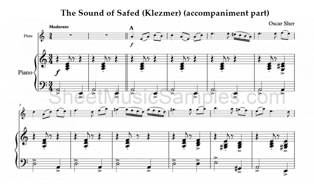 The Sound of Safed (Klezmer) (accompaniment part)