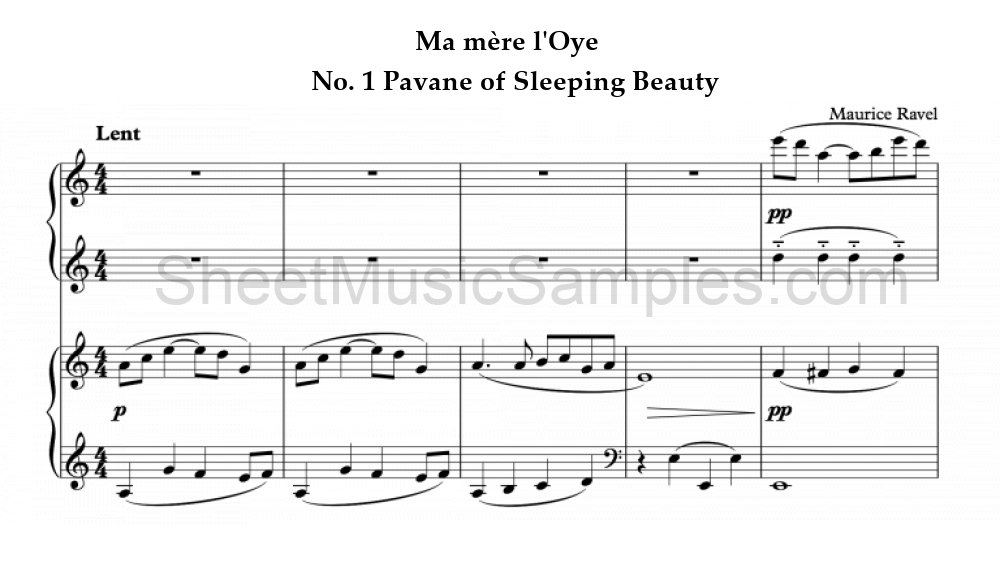 Ma mère l'Oye - No. 1 Pavane of Sleeping Beauty