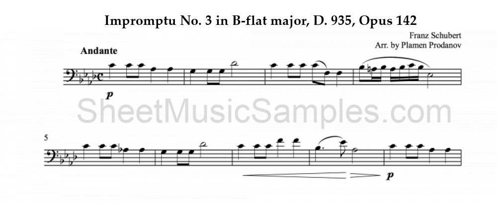 Impromptu No. 3 in B-flat major, D. 935, Opus 142