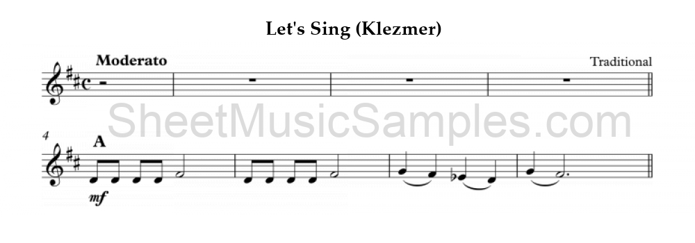 Let's Sing (Klezmer)