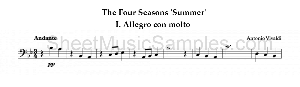 The Four Seasons 'Summer' - I. Allegro con molto