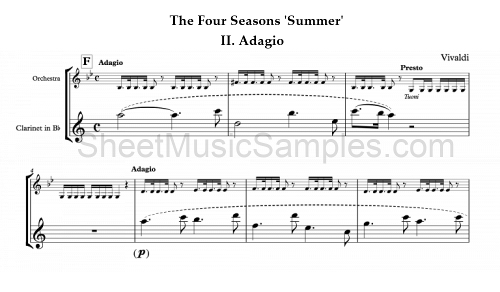 The Four Seasons 'Summer' - II. Adagio