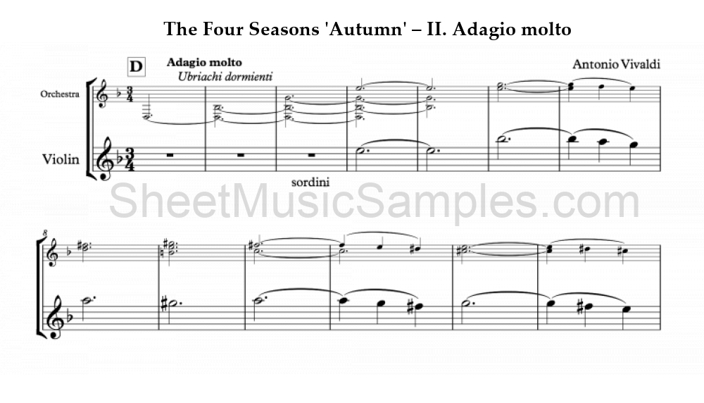 The Four Seasons 'Autumn' – II. Adagio molto